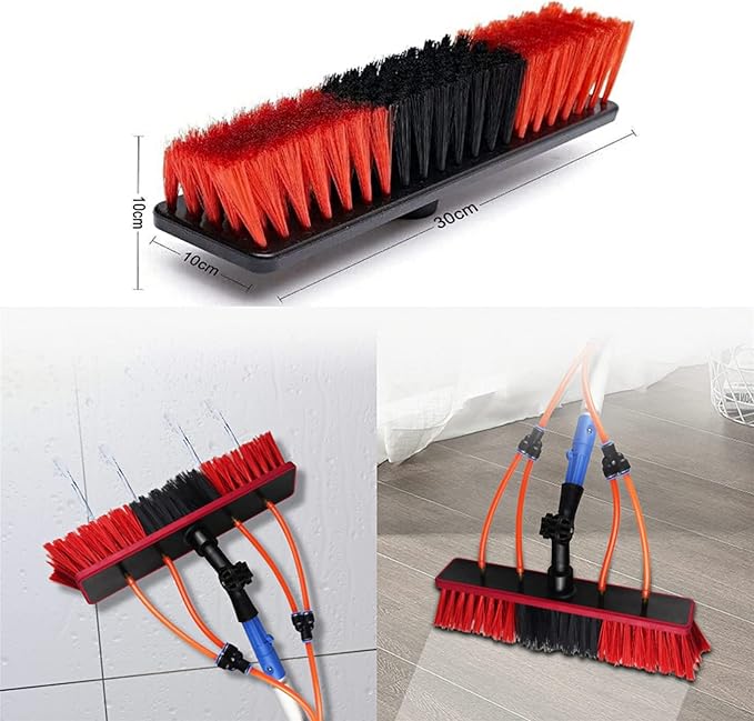 Telescopic Window Cleaner Water Wash Brush Kit(5.4M-10.8M) Windows Cleaning &amp Washing Toolw/Brush &amp Telescopic Pole5.4M/18FT