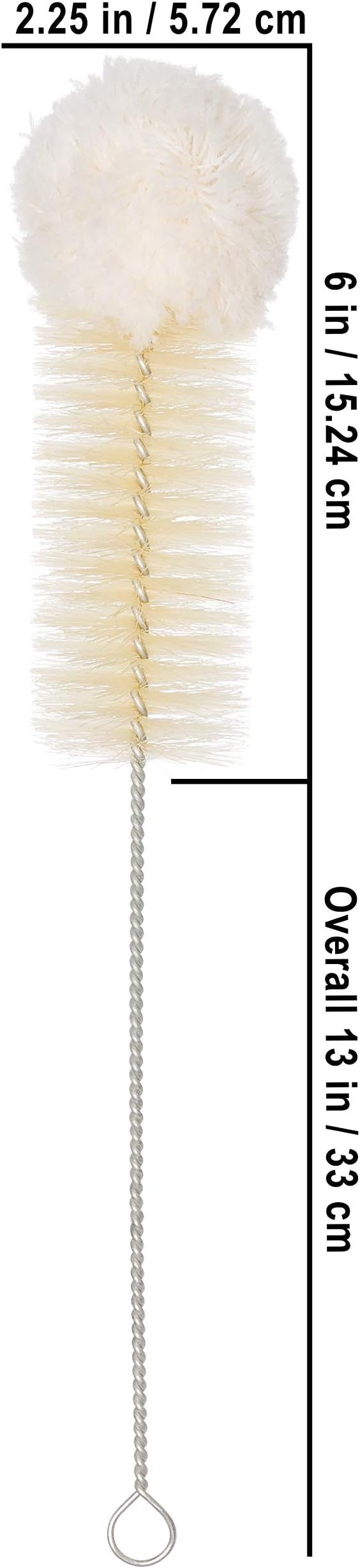 Redecker Natural Pig Bristle and Cotton Cleaning Brush 12-5/8-Inches