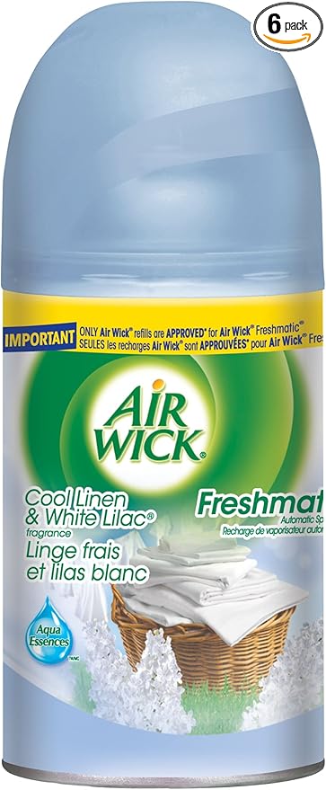 Air Wick 82314CT Freshmatic Ultra Spray Refill Snuggle Fresh Linen Aerosol 6.17 oz (Case of 6)