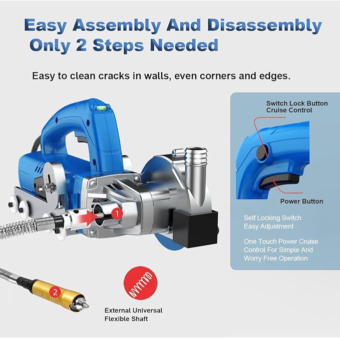 Electric Grout Removal Tool Tile Grout Remover Machine with Automatic Water Blower Device for Cleaning Grout Between Tiles Floor DIY Regrouting Tool