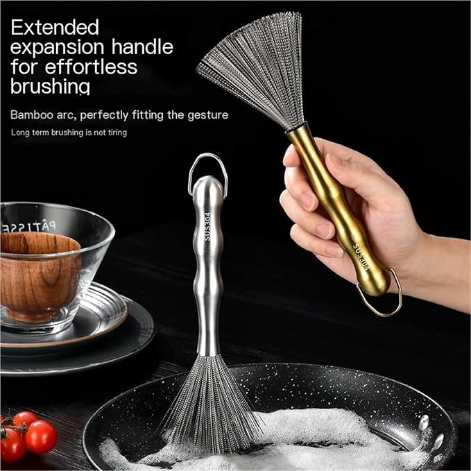304 Stainless Steel Pot Wiper 2-piece Set - Suitable for pots Dishes Cups and Other Kitchen Utensils