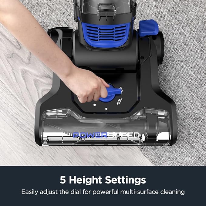 Eureka Lightweight Powerful Upright Vacuum Cleaner for Carpet and Hard Floor PowerSpeed New ModelBlueblack/New Model