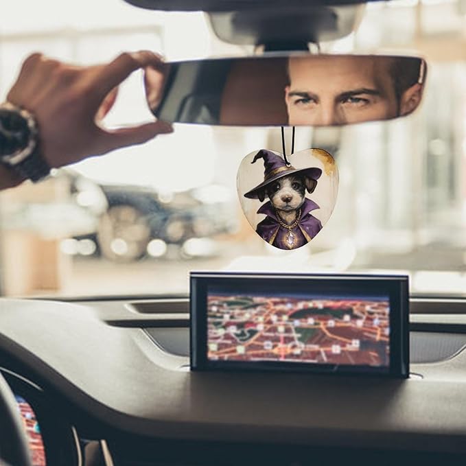 5PCS Car Air Freshener Hanging Personalized Double Sided Wizard Pup Car Fresheners Long Lasting New Cars Scents Cute Automotive Freshies for Closets Drawers (tea)