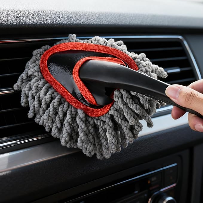 Car Duster Exterior Scratch FreeMicrofiber Car Duster with Extendable Handle with 3PCS Detailing Brush Exterior Interior Multipurpose for SUVTruckRV