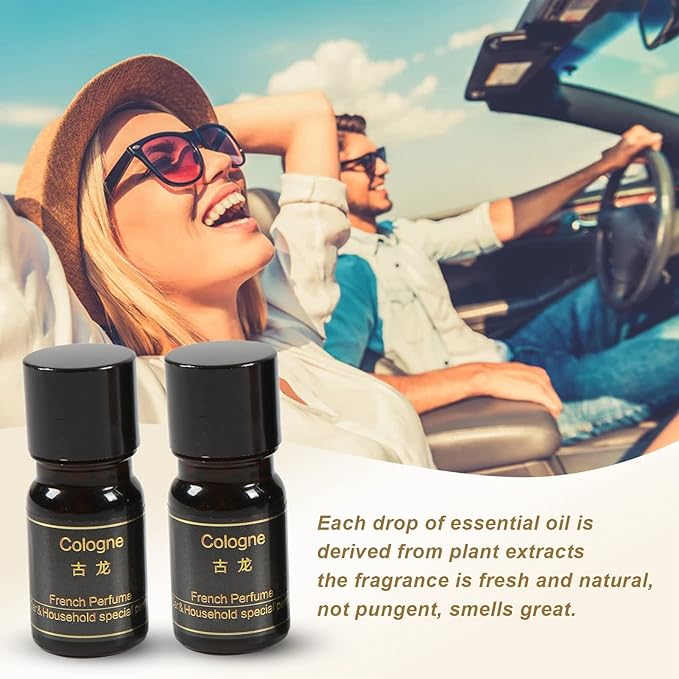 Car Air Freshener Flying Disc Design Long Lasting Aromatherapy with Plant Extracts Adjustable Fragrance Intensity Odor Removal for Car Interior Purifies Air Includes 2 (Black)