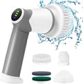 Electric Spin Scrubber Waterproof Bathroom ScrubberHandheld Spin Scrubber5 Replaceable Heads Power Shower Scrubber for Cleaning Tile/Grout/Tub