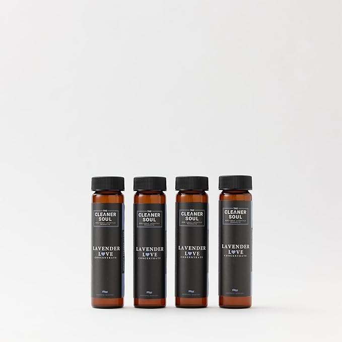 4 Refills - Natural All-Purpose Cleaner Concentrate Essential Oils Glass Bottle Non-Toxic Multi-Surface (Lavender Love)