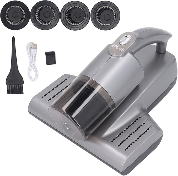 Alomejor Mattress Vacuum Cleaner Bed Vacuum Cleaner with 15Kpa Powerful Suction 57000RPM Light Ultrasonic Technology for Dust Pet Hair Sofa Blanket Carpet