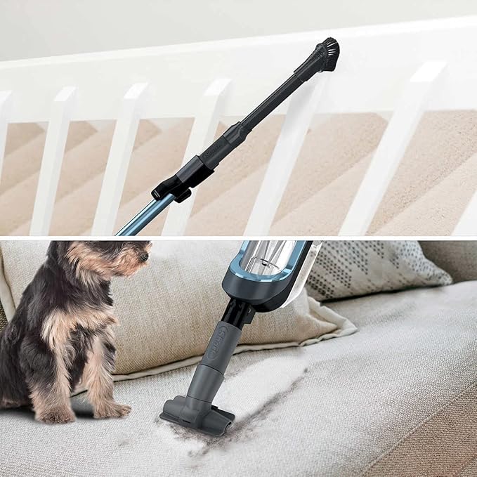 Shark UV580 Corded Stick Vacuum Performance Ultralight DuoClean with Self-Cleaning Brushroll Removable Handheld Blue (Renewed)