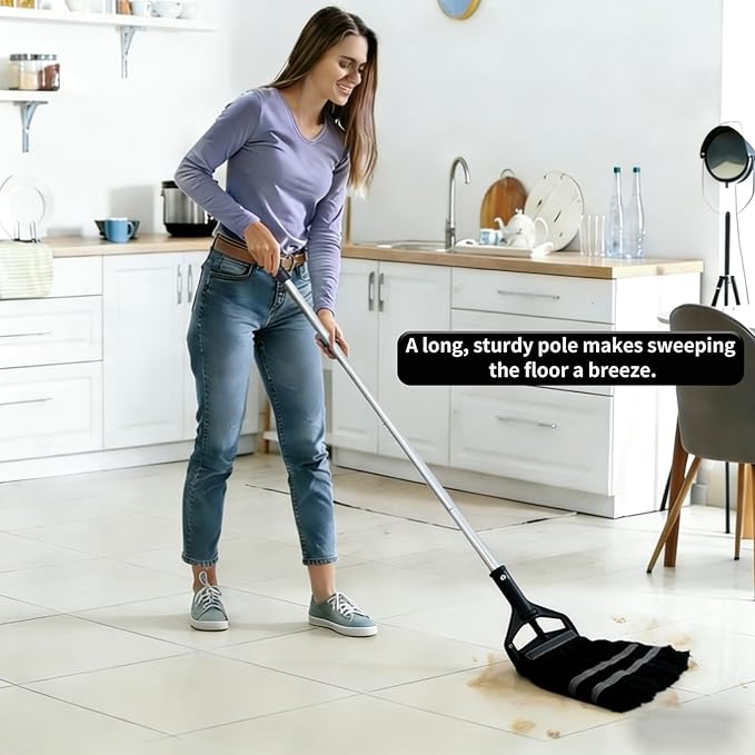 60 Inch Industrial Mop Handle Commercial mop Handle Heavy Duty Industrial mop Bucket mop Handles Heavy Duty Commercial mop Head Replacement and Handles mop Stick Black Replacement Mop Stick