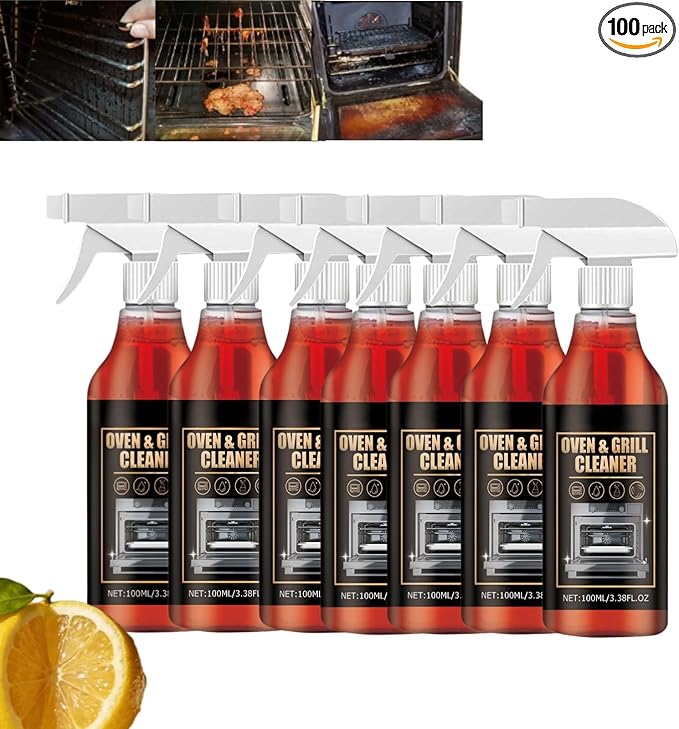 Oven Cleaner Spray Heavy Duty Oven And Grill Cleaner Air Fryer Cleaners Heavy Duty Stove Glass Cleaners Woodburner Glass Door Clean Heavy Duty Oven Clea/ner Clean Up Kitchen Oil Stains (7)