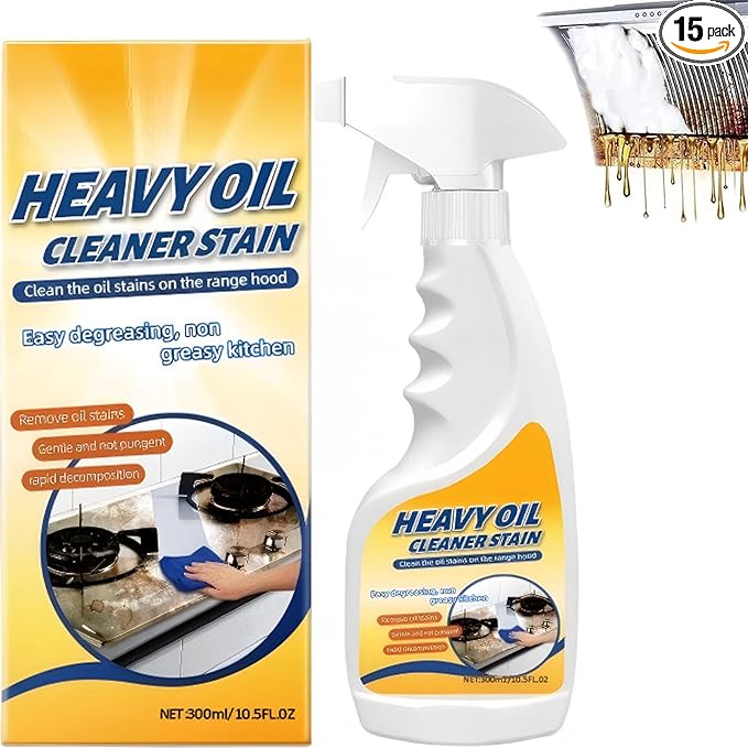 Kitchen Heavy Oil Cleaner Stain Kitchen Oil Stain Cleaner Spray Heavy Duty Degreaser Spray Home All-Purpose Grease Remover (1 bottle)