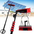 Water Fed Pole Kit Water Fed Brush Water Fed Cleaning System Aluminum Outdoor Window Cleaner with Hose Cleaning Tool for Window Glass Solar Panel55cmbrush-18FT/5.4M30cmbrush-20FT/6M