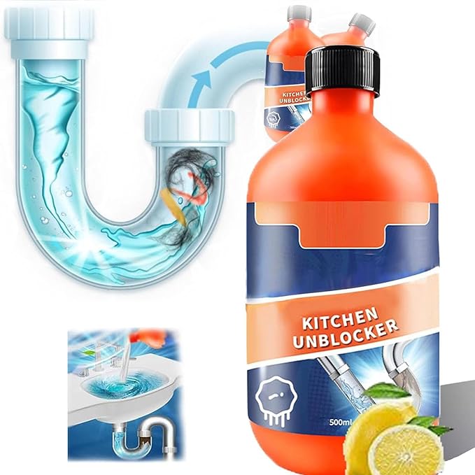 Pipeline Dredging Agent-Momeng Kitchen Unblockerle Powerful Pipe Dredge Agent Sink Drain Cleaner for Kitchen Toilet Pipeline Cleaning Tool Suitable for Various Pipes. (2pcs)