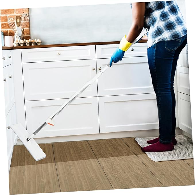 36cm Flat Mop Set Wet and Dry Self-Wringing Mop with 3 Reusable Pads Adjustable Cleaning Tool for Home Use for Floors and Walls