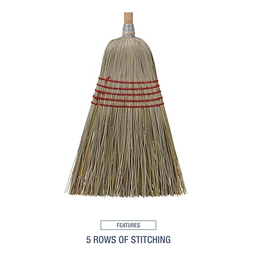 Boardwalk Corn/Fiber Brooms Corn/Yucca Bristles 53.5 Overall Length Natural 6/Carton