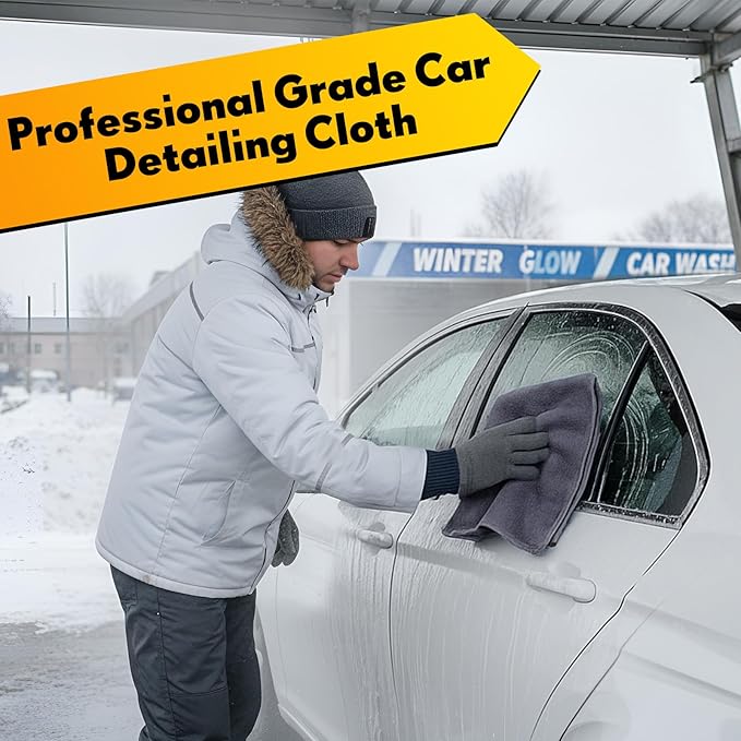 Nuenen Microfiber Cleaning Cloths for Cars 16 x 16 Inch Ultra Absorbent Car Towels Drying Reusable Cleaning Supplies House Kitchen Window Microfiber Towel (Gray60 Pcs)