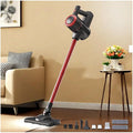 Lightweight Cordless Wet Dry Vacuum Cleaner Cordless 18Kpa 35mins Runtime Rechargeable Vacuum Mop Combo Self-Standing Cordless Vacuum Mop for Car Home Office Pet Hair CleaningRed