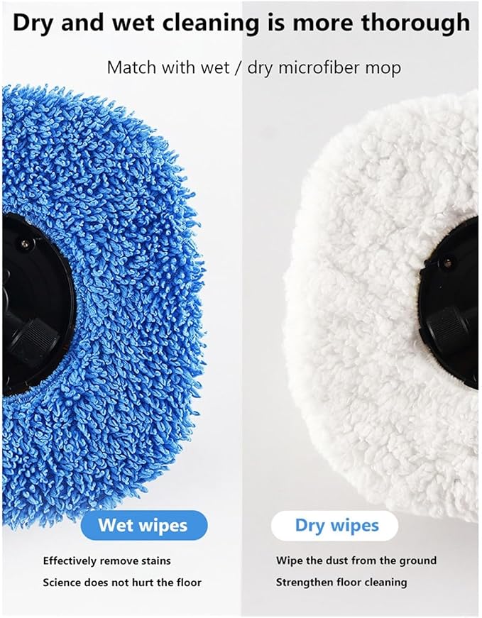 4Pcs Floor Sweeping Robot Wet Towel Mop for Cleaning Home Wipe Alternately Spray Mop Dust Mop Household Mop Cleaning Pad