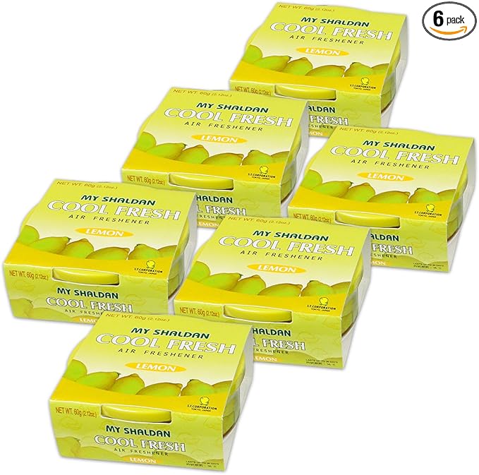 Auto Dynasty Pack of 6 My Shaldan Cool Fresh Japanese Natrual Fruit Extraction Car Air Freshener Cans (Lemon Scented)