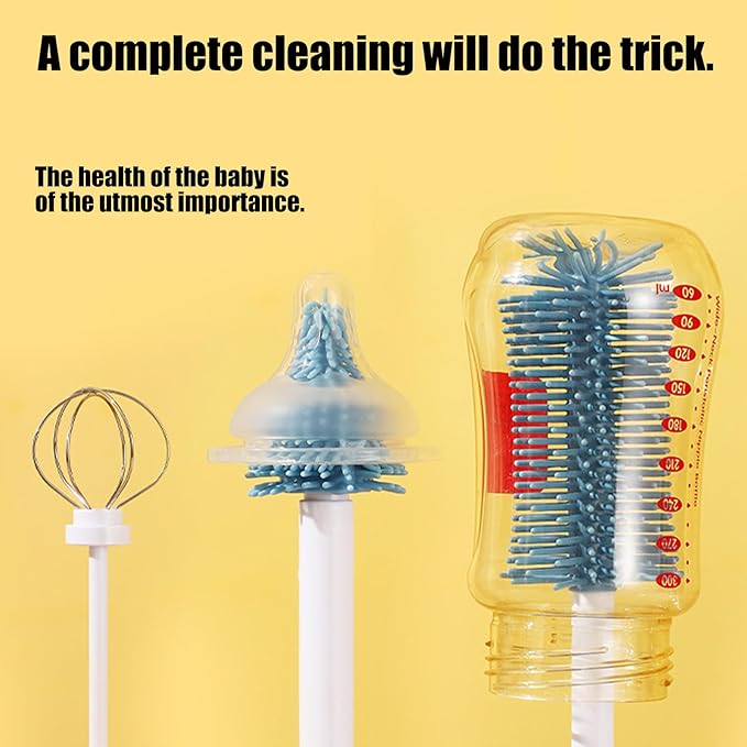 Quick Brush for Milk Bottles Water Cups Touch Control Silicone Bristles Easy Use Multifunctional Cup Sterilizer
