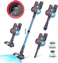 Aspiron Cordless Vacuum Cleaner Vacuum Cleaners for Home Powerful Suction with Large LED Touch Display Rechargeable Stick Vacuum LED Headlights Handheld Vacuum for Hard Floors Carpets Sofa Car