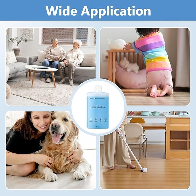 2-Pack Floor Cleaning Solution Compatible with Roborock Saros S8 S7 Q Revo Q Series Floor Cleaner for Hardwood for Robot &amp Wet Dry Vacuums Mopping 2L 33.8 Fl. OZ Original Flavor