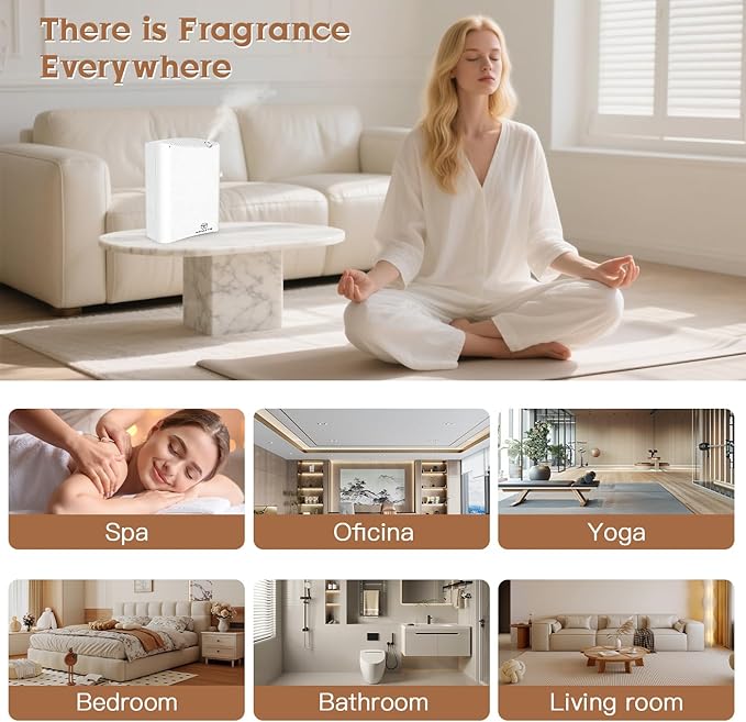 Waterless Essential Oil Diffuser HVAC Scent Machine - Smart APP &amp WiFi Control 3500 sq. ft Coverage Cold Air Aroma Minimalist Aromatherapy Diffusers 500ML for Home Hotel Office Large Room