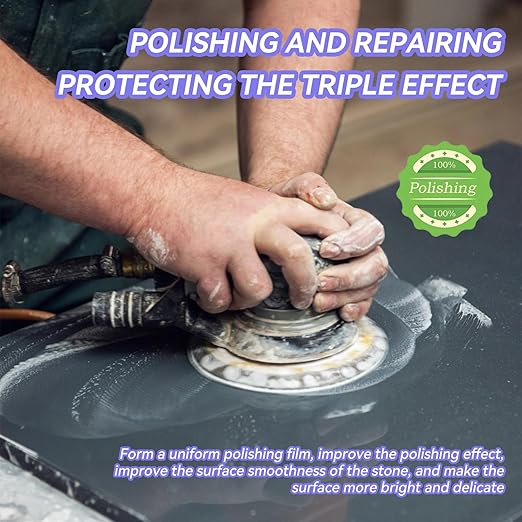 Marble Polishing Paste Nature Stone Polishing Kit Granite Sealer &amp Protectant | Polish Paste for Granite Quartz Marble Travertine Kitchen Countertop（1kg）
