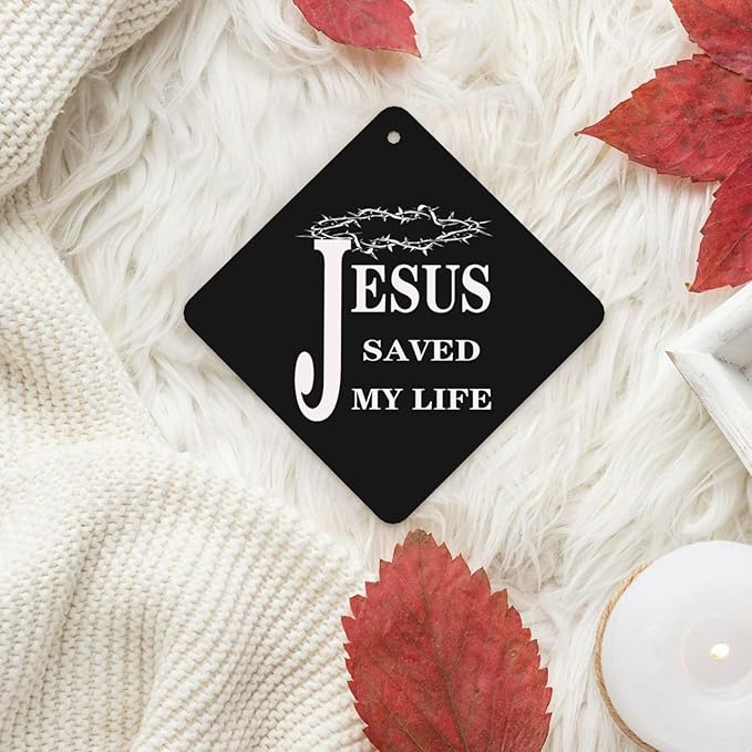24 PCS Religious Jesus Christian Faith Cross Car Air Fresheners Cards Set Multi-Pack Scented Cards Long-Lasting Auto Fragrance Cards for Vehicle Home &amp Office Square
