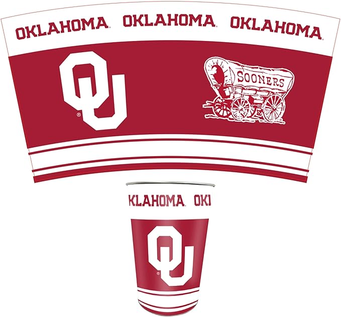 FANMATS University of Oklahoma Wastebasket | White | 15x10.5x10.5 | Primary Logo Helmet &amp Wordmark