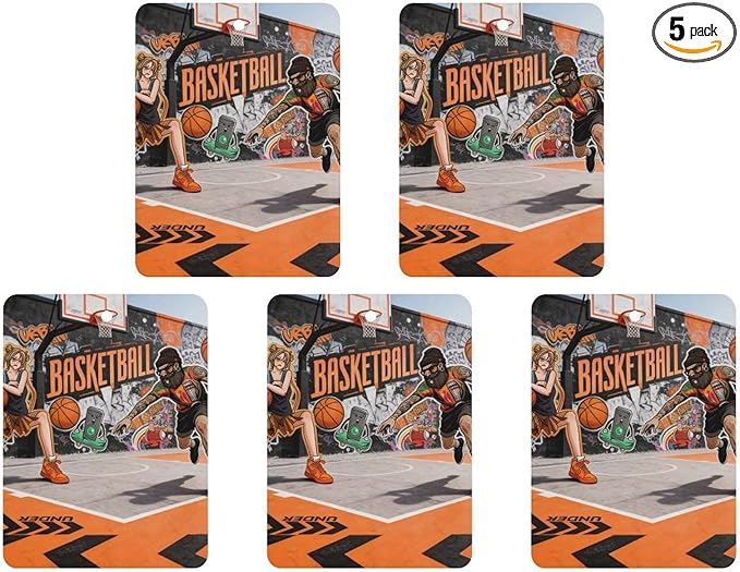 5PCS Car Air Freshener Hanging Personalized Double Sided Streetball Duel Car Fresheners Long Lasting New Cars Scents Cute Automotive Freshies for Closets Drawers (tea)