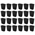 Sterilite 3 Gallon Rectangular Wastebasket Small Home Kitchen or Bathroom Trash Bin Accommodates 4 Gallon Trash Liner 24 Pack Black
