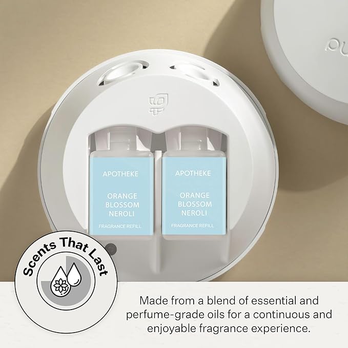Pura Smart Home Plug-in Diffuser Refills by Apotheke (Orange Blossom Neroli 2-Pack) - Pura Fragrance Refills - Long-Lasting Air Freshener Fragrance Products with Perfume-Grade Essential Oils