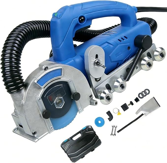 1200W Electric Tile Seam Cleaning Machine 9000RPM Professional Oscillating Tiles Grout Remover Machine For Efficient Tile Cleanings And DIY Regrouting(Machine+2.7mm seam cleaning sheet)