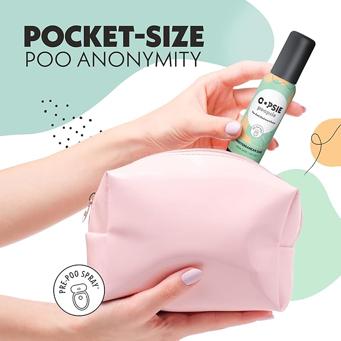 OOPSIE POOPSIE Mediterranean Sage Before &amp After You Go Toilet Spray 2oz 4-Pack Gift Set - Portable Odor Eliminator