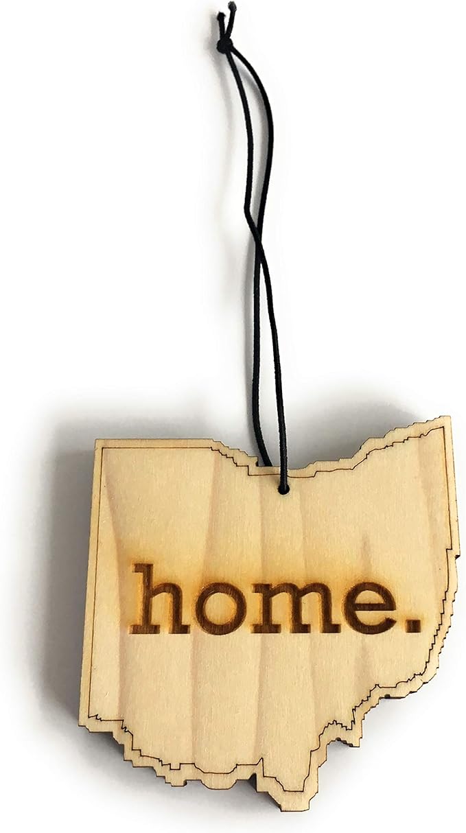 Arotags Ohio Wooden Car Air Freshener - Long Lasting Backwoods Birch Scent Diffuses for 365+ Days - Includes Hanging Mirror Diffuser and Fragrance Oil - 100% American Made