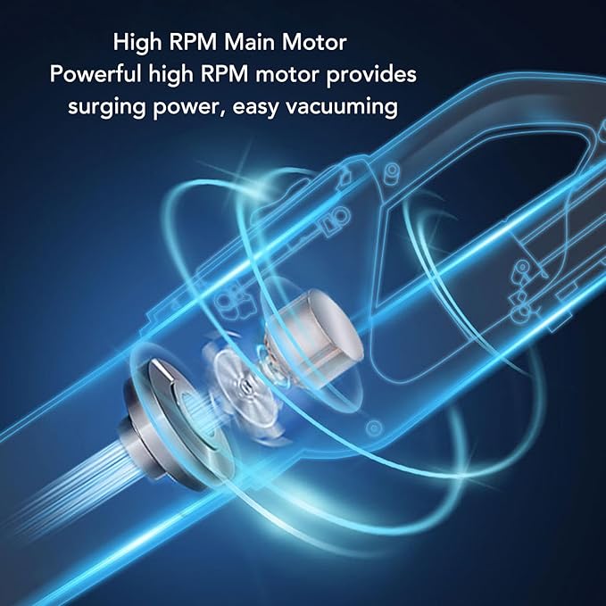 Corded Stick Vacuum Cleaner 120W Powerful Motor Lightweight Power Suction Handheld Vacuum Cleaner for Home Car Pet Carpet Hard Floor High Efficiency Filtration System
