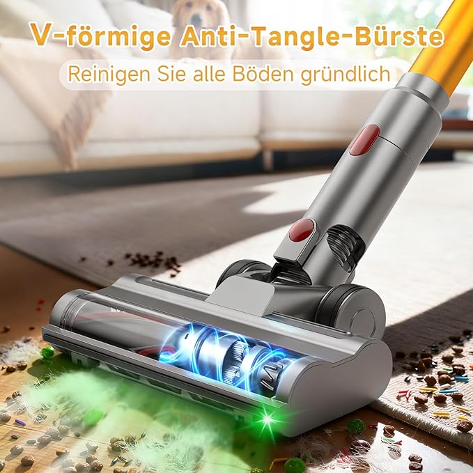Hearten an uprightvacuumcleanerwithapowerful Motor That Easily Handles Whole-House Cleaning/It Features a Detachable Crevice Brush/Bristle brushand Filter/Cordless suctionandmopping Make Cleaning