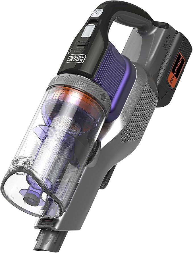 BLACK + DECKER BHFEV362DP-QW Aspirador de escoba 4en1 Power Series Extreme Especial para mascotas con batería externa 36V 2Ah.3 velocidades y 78min de autonomía.