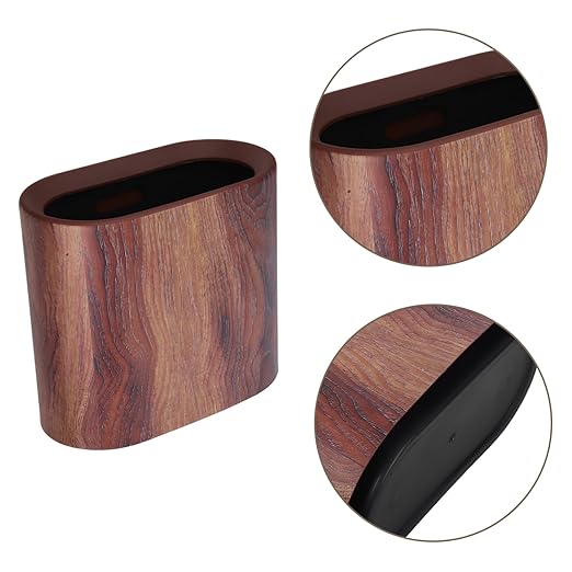 Elegant Marble Finish Trash Bin Bathroom Trash Can Compact Office Floor Waste Bucket