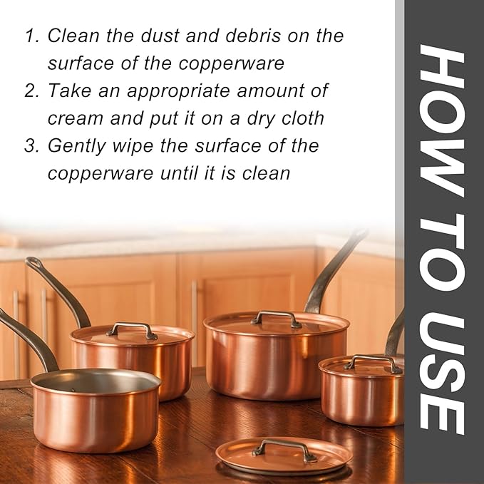 Copper Cleaner And Polisher - Remove Oxidation Rust And Stains Restore Shine For Brass Red Copper And All Copperware(2PCS)