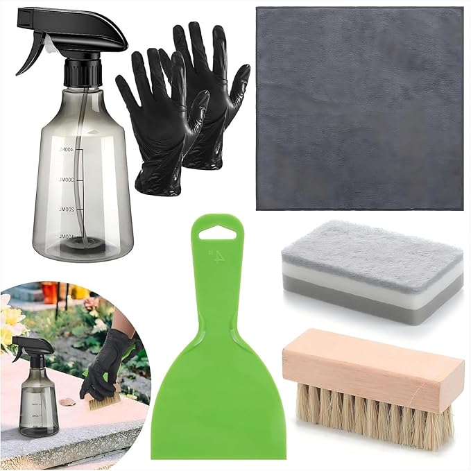 Professional Tombstone 7pcs Gentle On Surfaces Stain &amp Algae Remover Toolset Tombstone Cleaner Set Microfiber