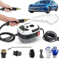 Car Steam Cleaner 2500w High-Temp Portable Machine Steam Cleaner 2500w Handheld High-Temperature Pressurized SteamCleaner With Gloves For Home Auto Detailing (White)