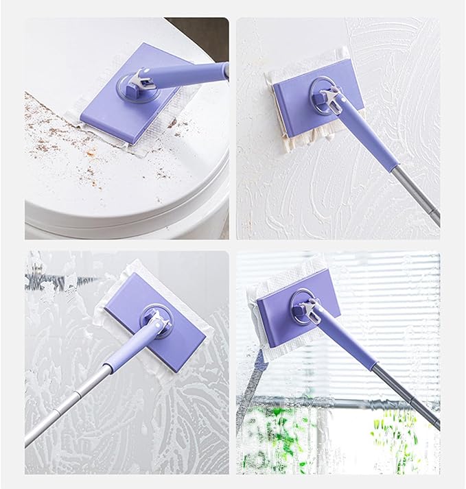 Multifunctional Mop Flat Mop with 360°Rotating Head HandsFree Cloth Changing for Household Automatic Cloth Changing
