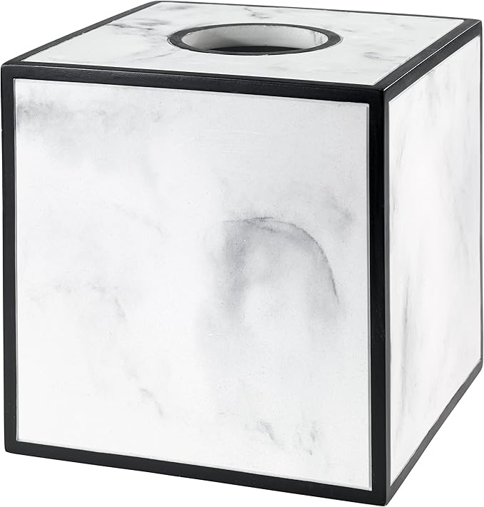 Avanti Linens - Tissue Box Cover Guest Bathroom Essentials Modern Home Decor (Jasper Collection)