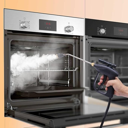 1700W 110V Steam Cleaner Handheld Steam Cleaning Machine High Pressure High Temperature Cleaning Tool for Kitchen Floors Car Plastic and Metal 360° All-Round Cleaning7.5x3.15x4.7in (Black)