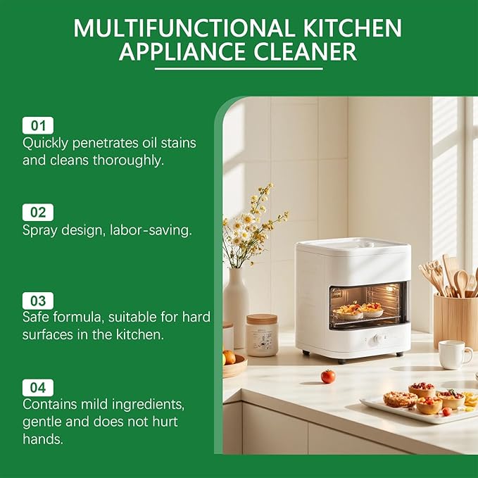 Natural Kitchen Cleaner Spray - 2026 New Multi-Purpose Kitchen &amp Appliance Cleaner for Cabinets Counters Stoves and Ovens