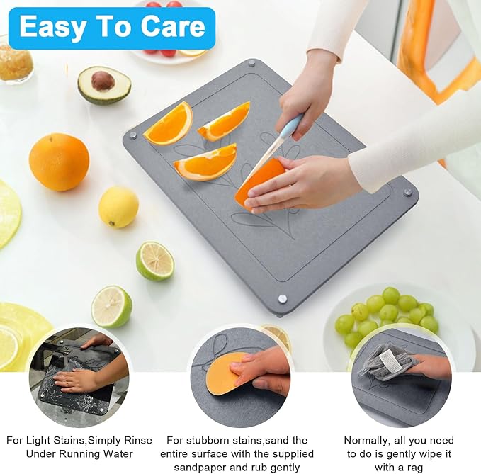 3Pcs Nesting Stone Drying Mat for Kitchen Counter Quick Drying Dish Drying Mat with Non-Slip Feet Super Absorbent Heat Resistant Diatomaceous Earth Dish Drying Mat for Dishes Bottles Cups-Leaf