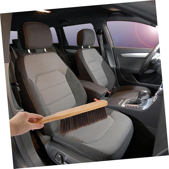 4pcs Wooden Hand Broom Handle Dust Brush for Deep Cleaning Beds Sofas and Furniture Efficient Upholstery Tool for Household Chores